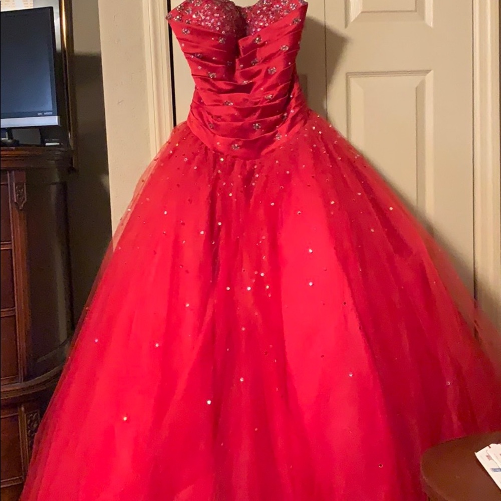 Red sweet 16 dress